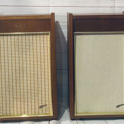 MCM 1960’s Vintage Heco SL-21 Two Way Speakers Mid Century Modern 