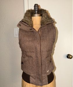 American Eagle Outfitters Faux Fur Wool Vest Small
