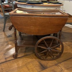 Vintage Drop Leaf Tea/Bar Cart From The 1920S By Imperial Furniture Company.