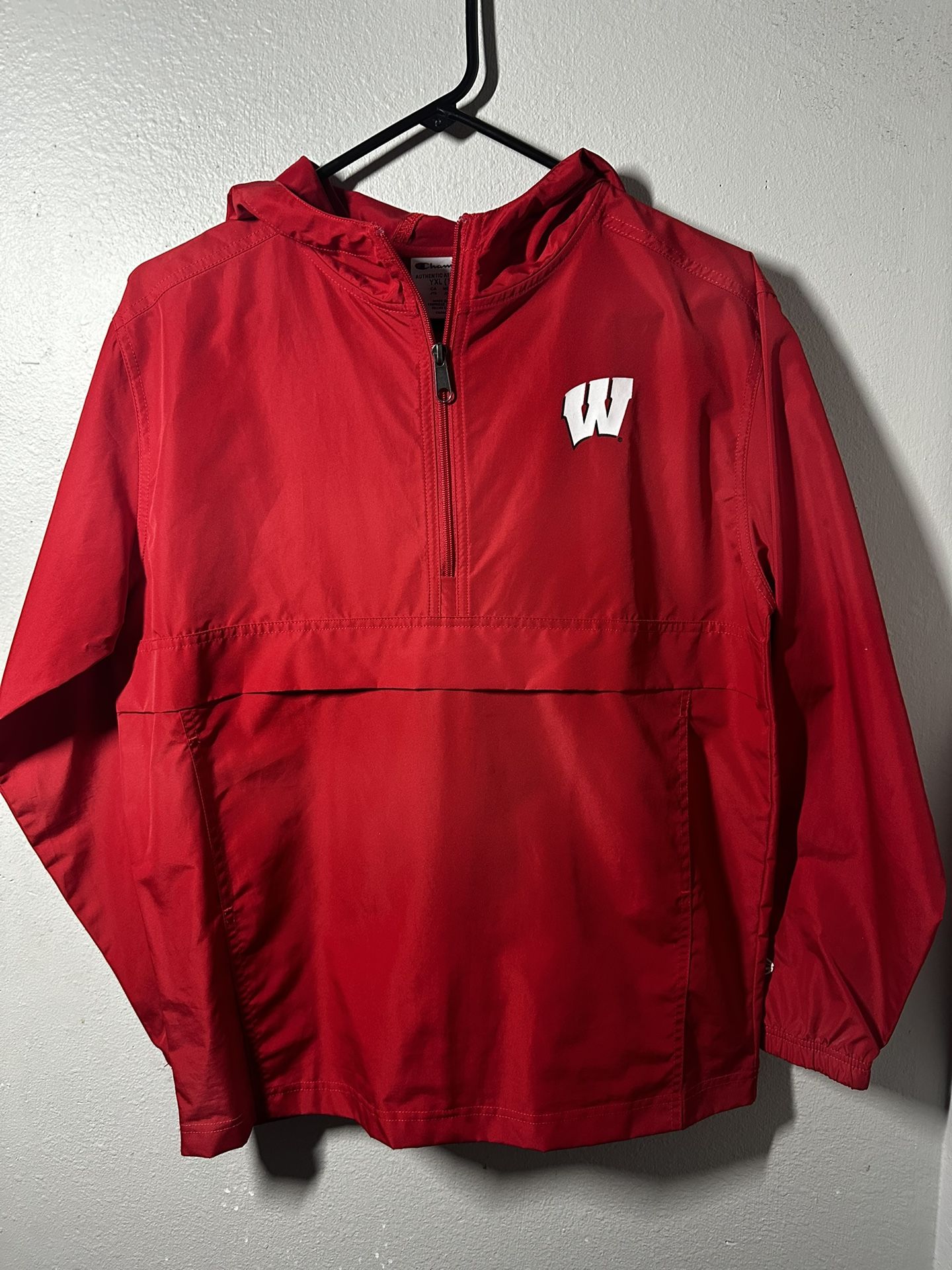 Wisconsin Badgers Champion Youth Pack & Go Quarter-Zip Windbreaker Jacket