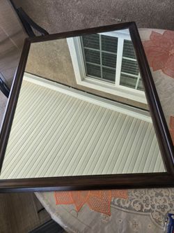 Mirror, wood frame mirror 33.5 × 43.5