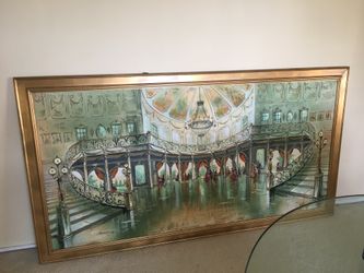 Large Framed Ballroom Painting 78” X 42”
