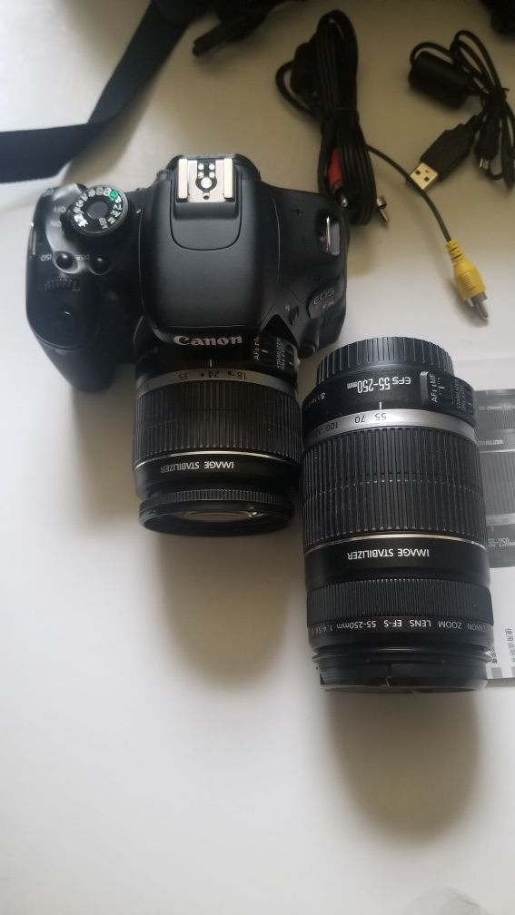 Canon T3i with 2 lenses