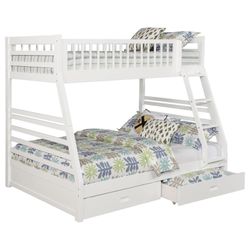 White Bunk Bed With Storage