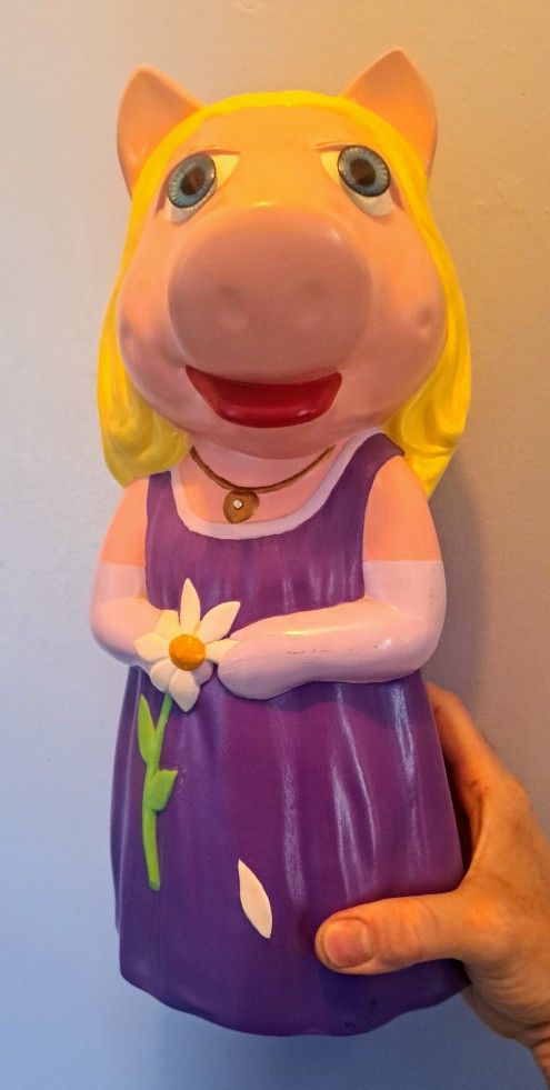 Vintage 1980 Miss Piggy Figure MBJ Muppet Babies Jim Henson Ceramic Statue