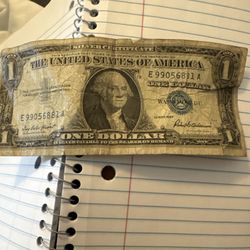 One Silver 1957 One Dollar Bill