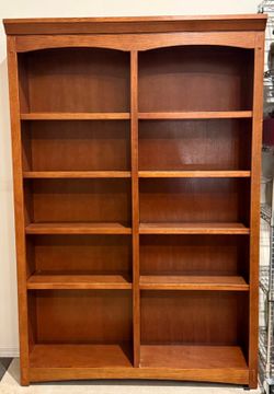 Wood Double Bookshelf multi-purpose storage cabinet