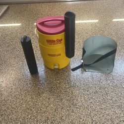 Whitecap industrial 5 gallon Water bucket with cup Holder and stand