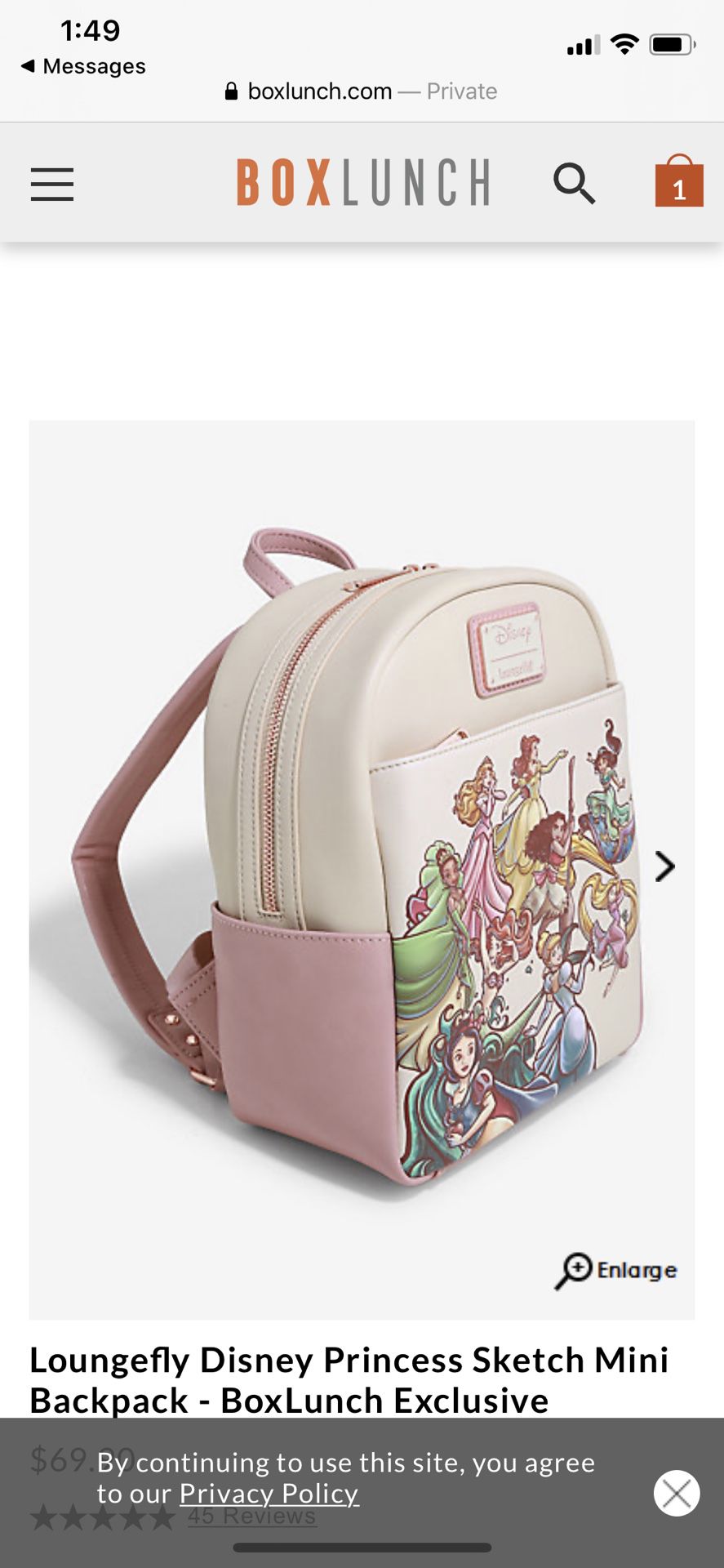 loungefly disney princess sketch mini backpack