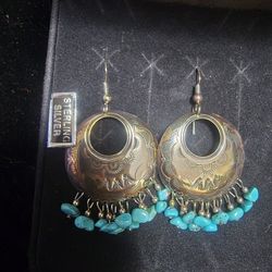 Sterling Silver Turquoise Earrings 