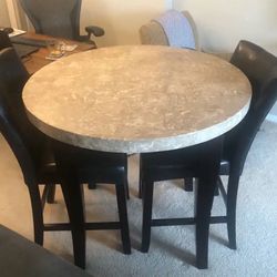 Pub Height Table and 2 Bar Stools