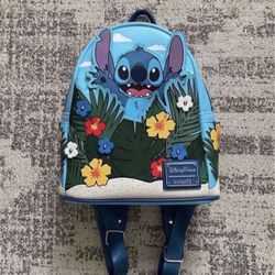 Disney Parks Stitch Hide-And-Seek Loungefly Mini Backpack in excellent condition    