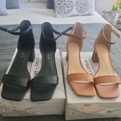 2” Block Square Toe Chase+Chloe Heels ( Size 6.5)