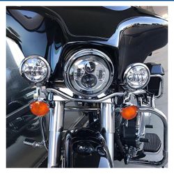 Headlights And Passing lights Fit Harley Davidson Motorcycles 
