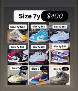 Jordan’s Nike alll size 7y all for $$385