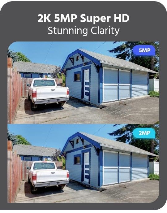 ANNKE 8 Channel 8 Camera Security System H.265+ DVR Recorder with 2TB HDD and 8X 5MP【5MP Super HD & 100 ft Night Vision】See enhanced 2K 5MP Super HD