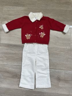 Christmas Outfit Sweater Pants 24 Months 