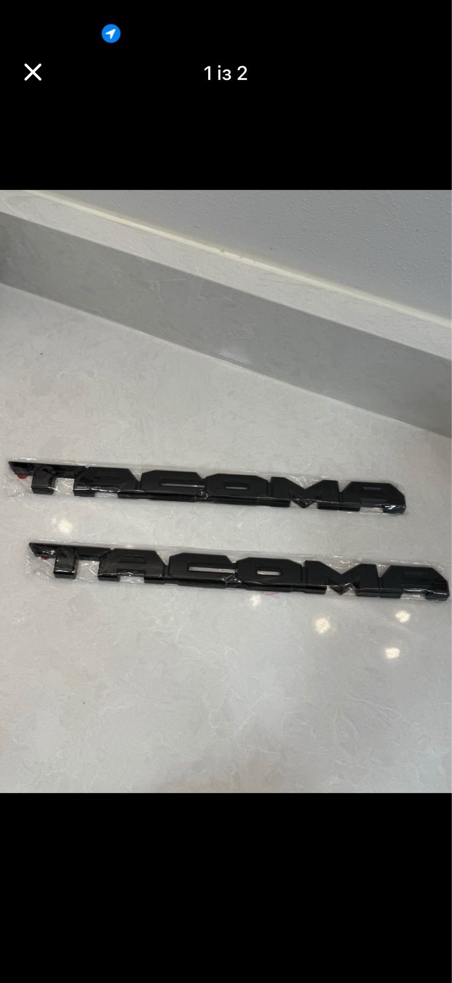 🚗 Tacoma Black Emblem Badge (Set of 2)
