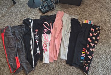 Girls size 10-12 leggings bundle of 10pcs. (Nike , Adidas, justice old navy& Under Armour