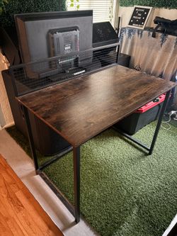 Industrial Wood & Metal Computer Desk