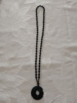 Black Bead Men's Necklace  - Costume Jewelry