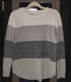 Pink Clover Textured Sweater Striped Size M