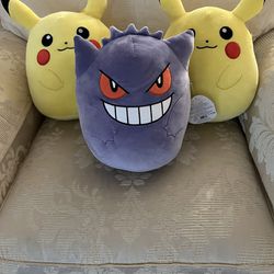 Gengar And Pikachu 10 Inch Squishmallow Plushies $30 each (ONLY PIKACHU LEFT)
