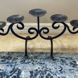 Wrought iron candle holder