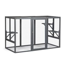 70 Inch Wide Wooden Catio , Pet Playpen Enclosure With Platform ,New