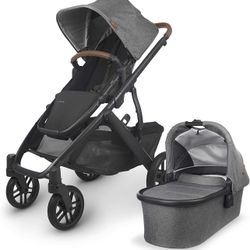 Vista V2 Stroller - Greyson (Charcoal Melange/Carbon/Saddle Leather)
