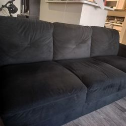 Black Fabric Sofa
