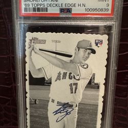 Shohei Ohtani Rookie Baseball Card, PSA mint 9