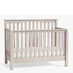 Crib With Toddler Conversion Kit, (not Included Mattress) - Pottery Barn 4in1 Weathered White