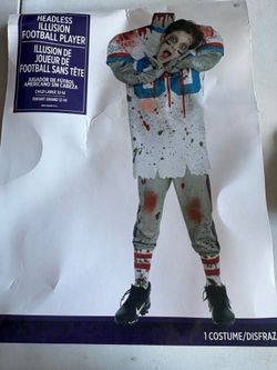 Headless zombie football player costume