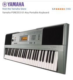 Yamaha keyboard with stand and seat