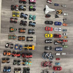 Hot wheels monster trucks and cars collection