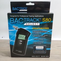 BacTrack S80 Breathalyzer Alcohol Tester w/ Mouthpieces & Case - Never Used