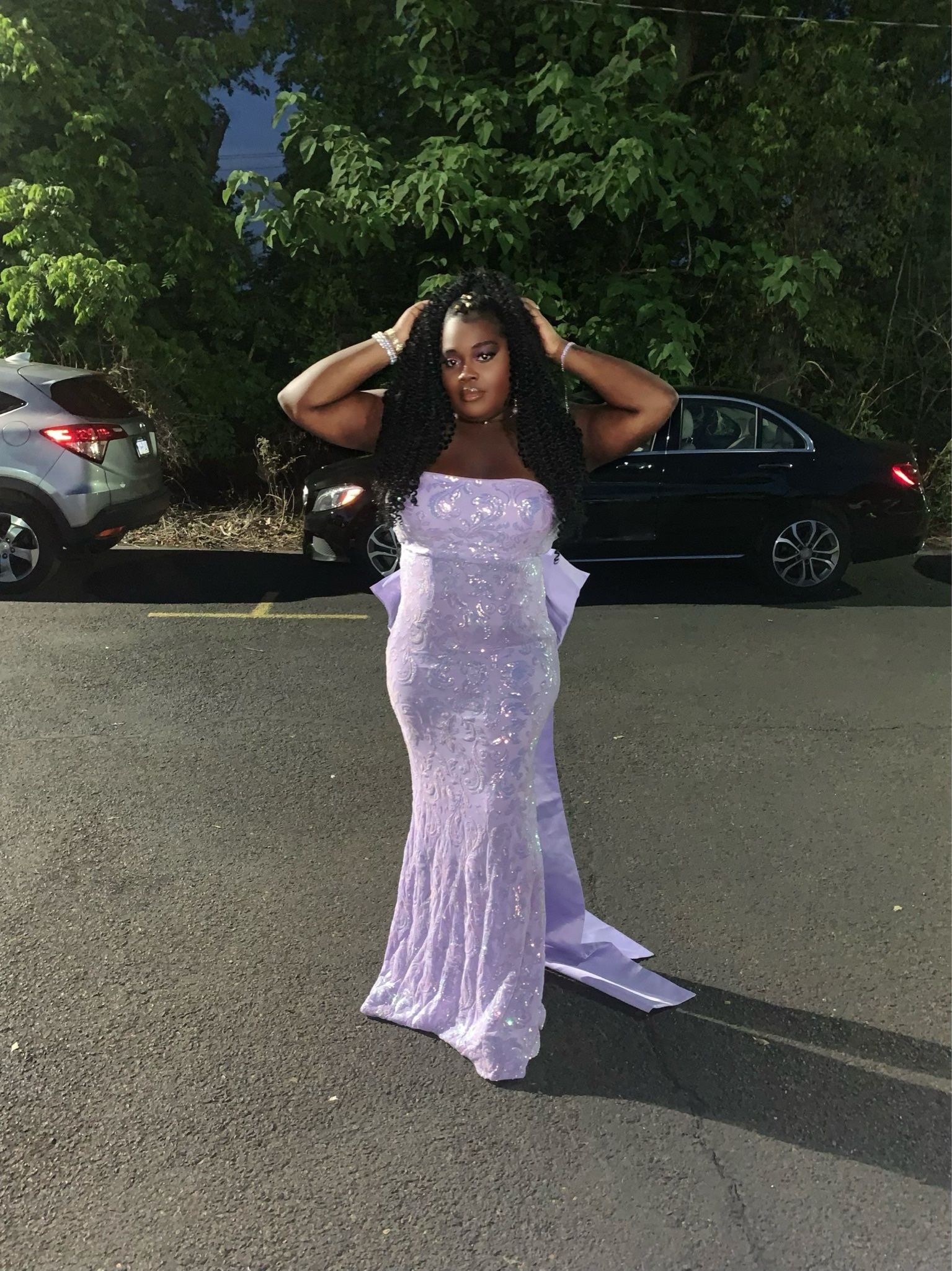Purple Sparkly Prom Dress 