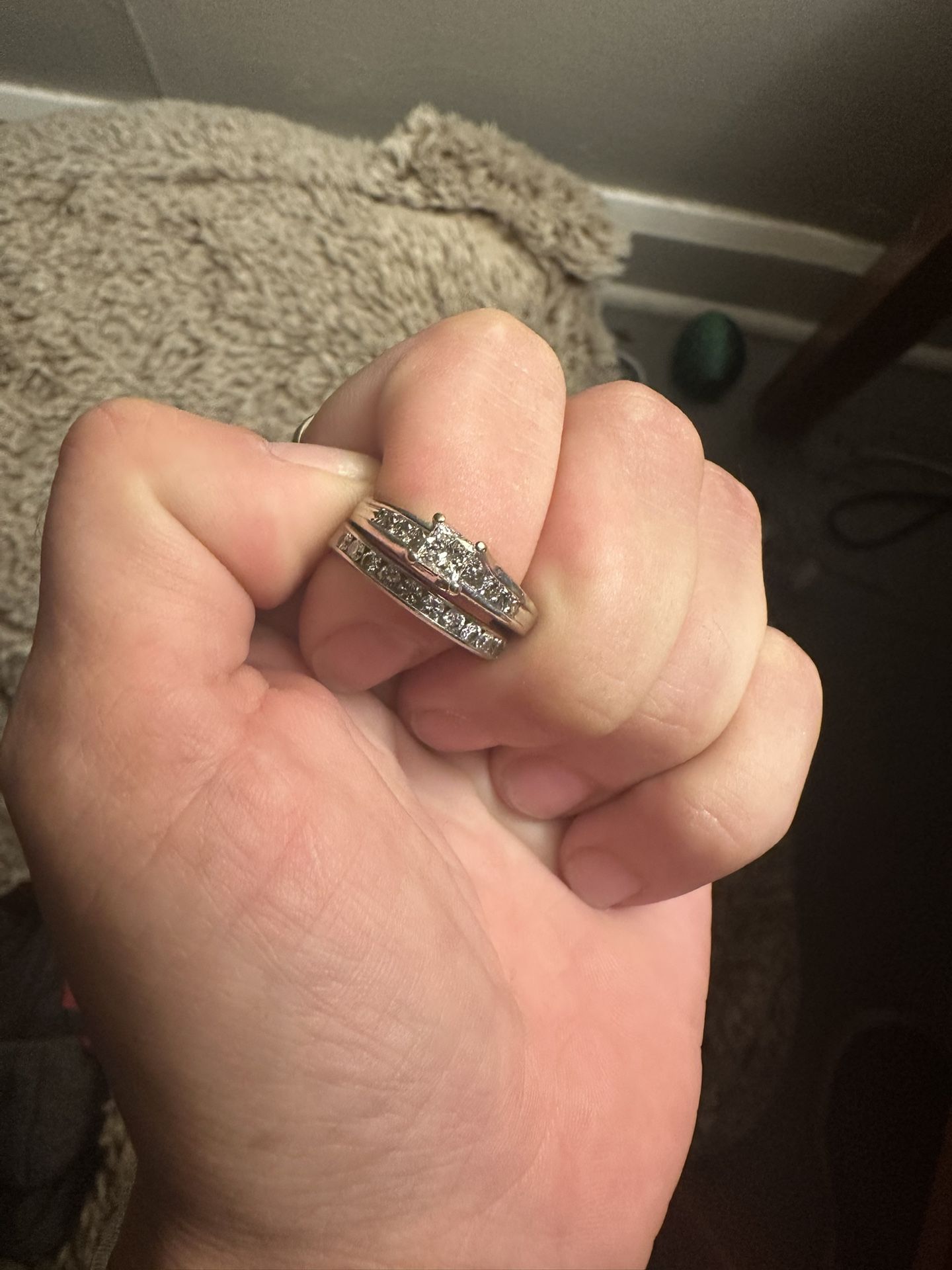 Engagement Ring And Wedding Band Set