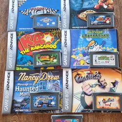 Lot Of Pre-owned Game Boy Advance Game Cartridges With Booklets