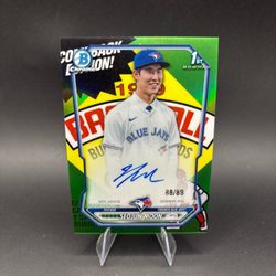 2026 Bowman Seojun Moon 1st Bowman Chrome PackFractor Auto /89 Blue Jays