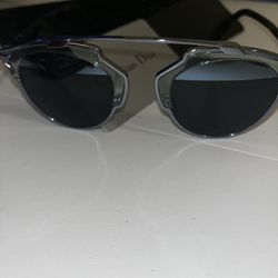 Dior So Real Sunglasses in Light Blue/Havana 