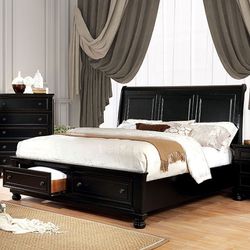 Brand New Black Eastern King Storage Bed Frame 