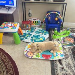 Baby Toys, Baby Books, Chair, All In Perfect Condition