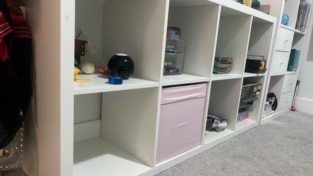 Two ikea Kallax storage