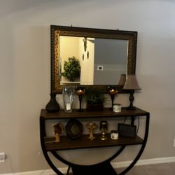 Console Table and Mirror 