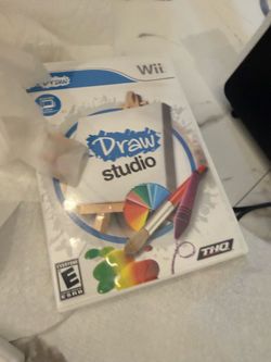 Wii draw studio game & pad