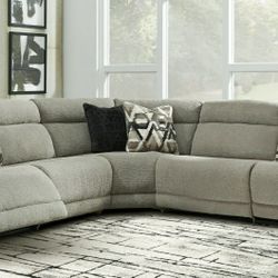 Colleyville Stone Armless Power Recliner 5 Piece Sectional

