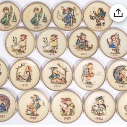 Complete Hummel Plates 25 Year Collection In Original Boxes