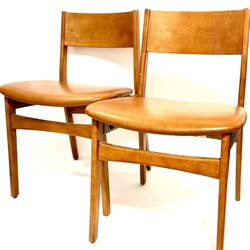 2 West Elm classic mid century modern dining chairs for sale